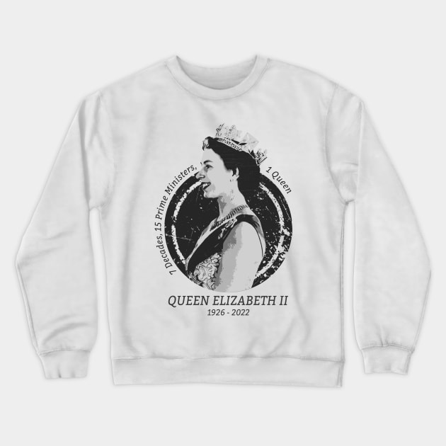 Queen Elizabeth - Rest in Peace Crewneck Sweatshirt by LAKOSH